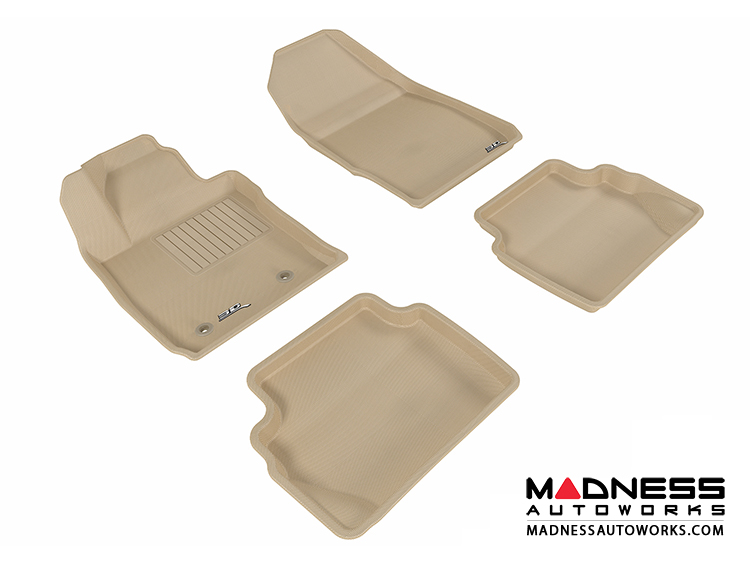 Ford Fiesta Hatchback Floor Mats (Set of 4) - Tan by 3D MAXpider